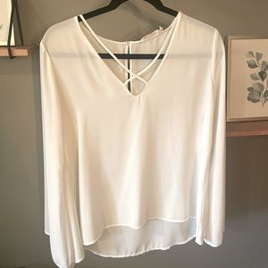 White Flowy Blouse